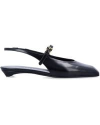 Prada - Leather Slingback Ballet Flats - Lyst