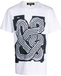 Comme des Garçons - Abstract-pattern Cotton T-shirt - Lyst