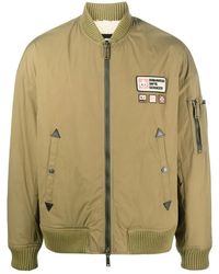 DSquared² - Logo Patch Zipped Bomber Jacket - Lyst