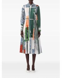 Jason Wu - X Robert Rauschenberg Robe-Chemise Mi-Longue À Plis - Lyst