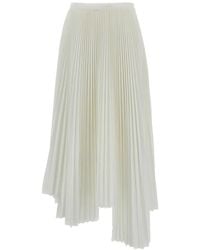 Plan C - Falda Asimétrica Con Diseño Plisado - Lyst