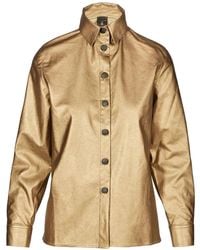 Tessitura - Metallic-Effect Button-Up Shirt - Lyst