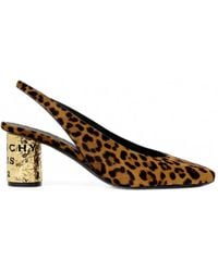 Givenchy - Tape Leren Slingback Pumps Met Luipaard-Effect - Lyst