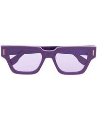 Retrosuperfuture - Logo-Print Square-Frame Sunglasses - Lyst