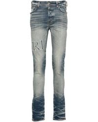 Amiri - Jeans Skinny Con Applicazione Logo Core - Lyst