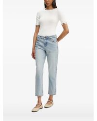 A.L.C. - T-Shirt Côtelé À Encolure Ras Du Cou - Lyst