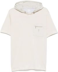 Eleventy - T-Shirt Met Geborduurd Logo - Lyst