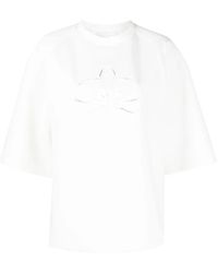 Genny - Motif-Embroidered T-Shirt - Lyst