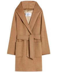 Max Mara - Abrigo Estilo Albornoz De Color Camel - Lyst