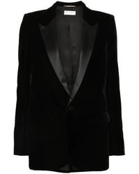 Saint Laurent - Velvet Tuxedo Jacket - Lyst