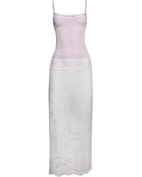 Roberta Einer - Robe Mi-Longue À Détails En Dentelle - Lyst