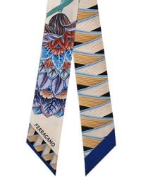 Ferragamo - Sjaal Met Bloemenprint - Lyst