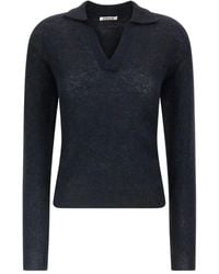 AURALEE - Skipper Polo Sweater - Lyst