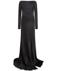 Alberta Ferretti - Long-Sleeve Gown - Lyst