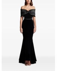 Cristallini - Off-The-Shoulder Bow-Detail Maxi Dress - Lyst