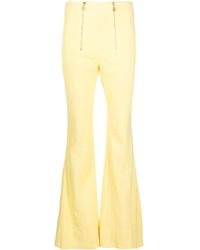 Patou - Zip-Detail Tweed Flared Trousers - Lyst