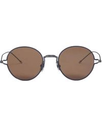 Thom Browne - Sonnenbrille Mit Rundem Gestell - Lyst