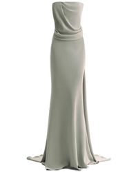 Gemy Maalouf - Strapless Draped Maxi Dress - Lyst
