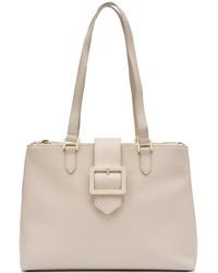 Frau - Buckle-Detail Pebbled Tote Bag - Lyst