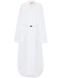 N°21 - Ruffled Belted Midi Dress - Lyst