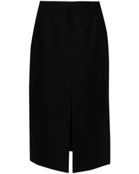 Theory - Trouser Linen Midi Skirt - Lyst