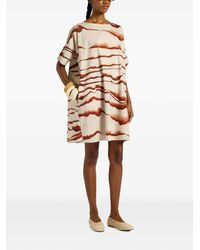 Liviana Conti - Giovanna Abstract-Print Short-Sleeve Dress - Lyst