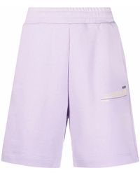 MSGM - Logo Patch Track Shorts - Lyst