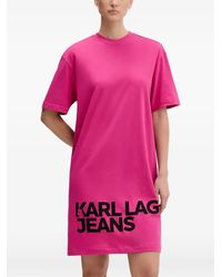 KARL LAGERFELD - Short-Sleeves Mini Dress - Lyst