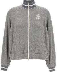 Brunello Cucinelli - Vest Met Geribbelde Kraag En Rits - Lyst