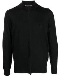BOSS - Fine-Knit Zip-Up Cardigan - Lyst