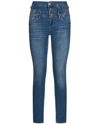 Liu Jo - Skinny Jeans With Rhinestones - Lyst
