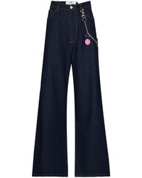 Natasha Zinko Jeans a gamba ampia - Blu