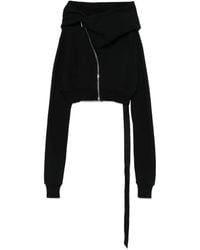 Rick Owens - Draped Zip-Front Asymmetrical Hoodie - Lyst