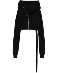 Rick Owens - Draped Zip-Front Asymmetrical Hoodie - Lyst