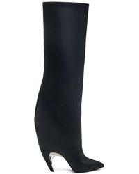Alexander McQueen - 95mm Armadillo Thigh-high Leather Boots - Lyst