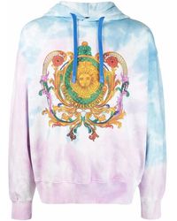 Versace Jeans Couture - Barocco-Print Tie-Dye Hoodie - Lyst