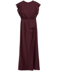 Claudie Pierlot - Slit Satin Maxi Dress - Lyst