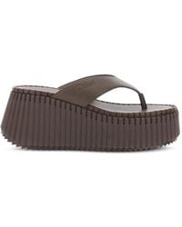 Chloé - Nama Sandalen Mit Plateau - Lyst
