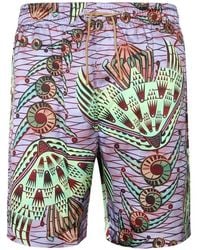 VLISCO DIALOGUES - Graphic-Print Drawstring Swim Shorts - Lyst