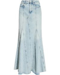 AllSaints - Jupe Longue En Jean À Coupe Évasée - Lyst