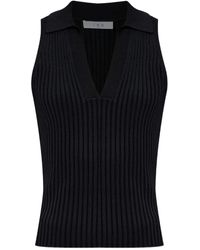 IRO - Ribbed Polo Top - Lyst