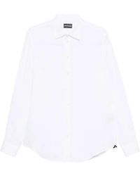 Emporio Armani - Classic-Collar Long-Sleeve Shirt - Lyst
