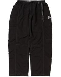 and wander - Belted Panelled Trousers - Lyst