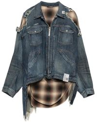 Maison Mihara Yasuhiro - Check Shirt Layered Jacket - Lyst