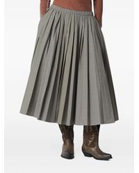 6397 - Checked Pleated Skirt - Lyst