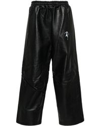 Doublet - Crocodile-pattern Leather Track Pants - Lyst