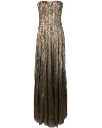 Oscar de la Renta Avondjurk Met Pailletten - Metallic