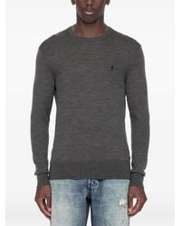 AllSaints - Mode Merino Wool Ramskull Jumper - Lyst