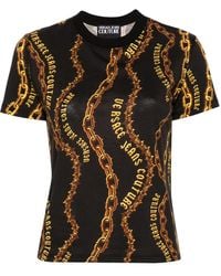 Versace Jeans Couture - Chain Couture Cotton T-Shirt - Lyst