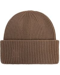 Max Mara - Mmretina Ribbed Embroidered-Initial Beanie - Lyst